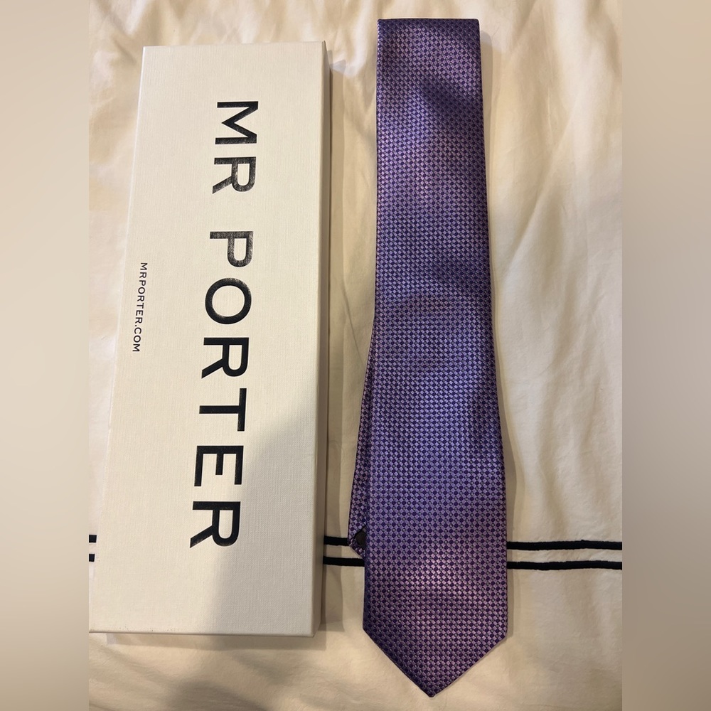 Canali purple pattern tie